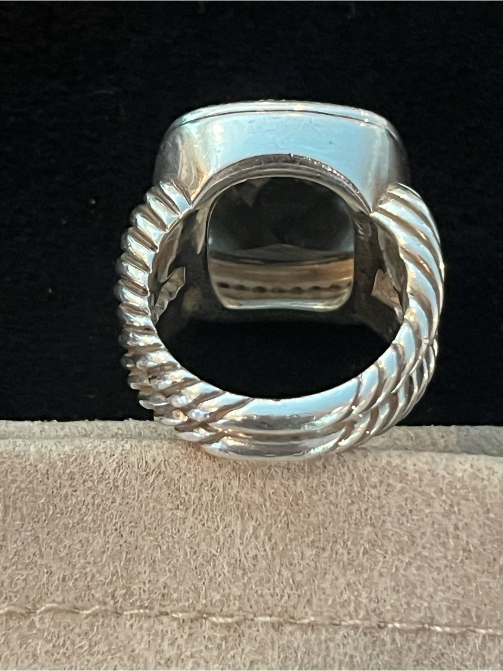 David Yurman Prasiolite & Pave Diamonds 17mm Albion Ring size 7 - Picture 5 of 10